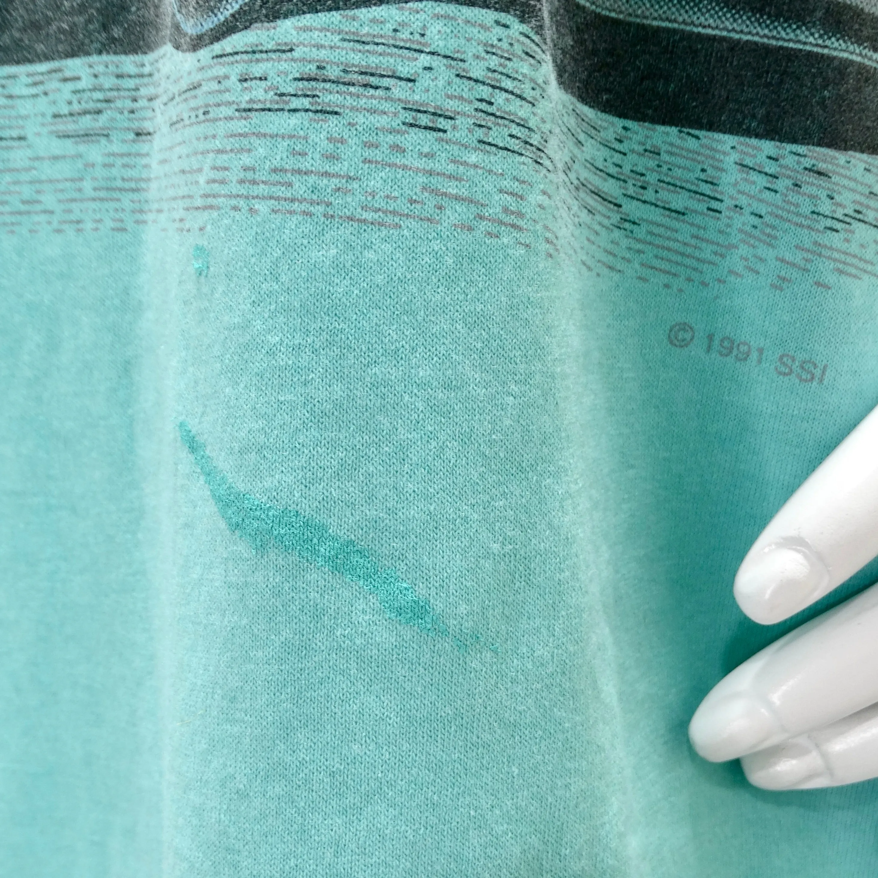 1990s Minty Blue Semi Truck T-Shirt