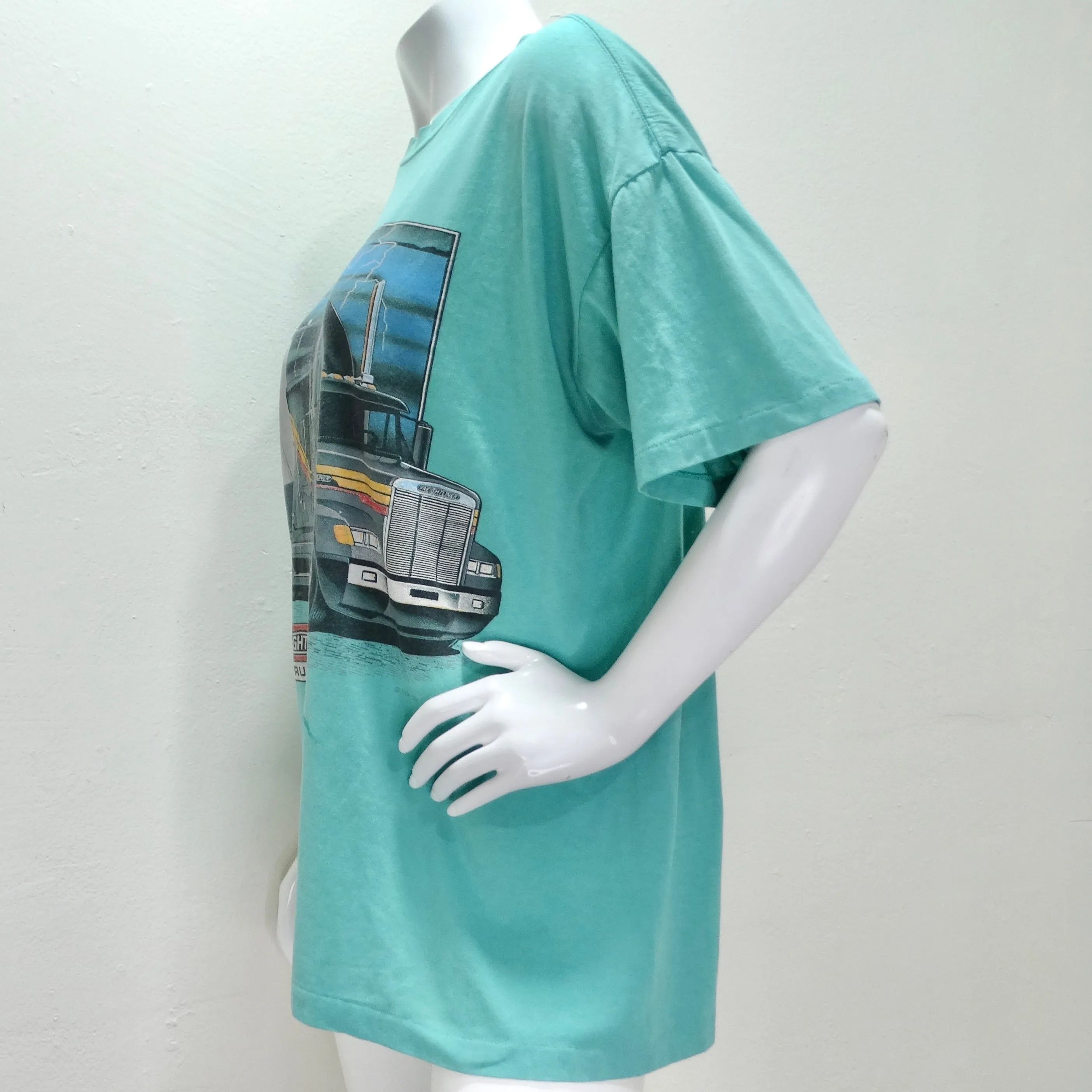 1990s Minty Blue Semi Truck T-Shirt