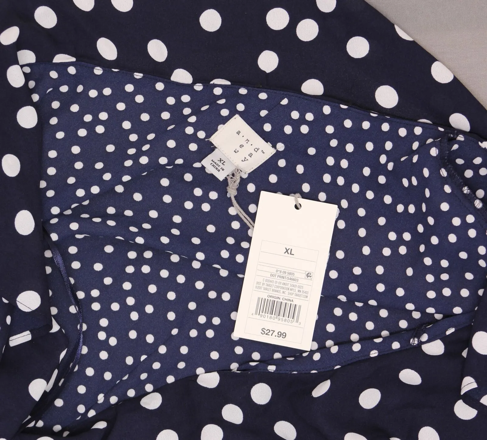 A New Day Women's Polka Dot One Shoulder Midi Dress