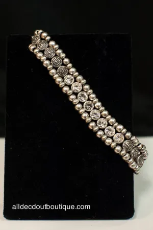 ADO | Beaded Adjustable Bracelet with Crystals