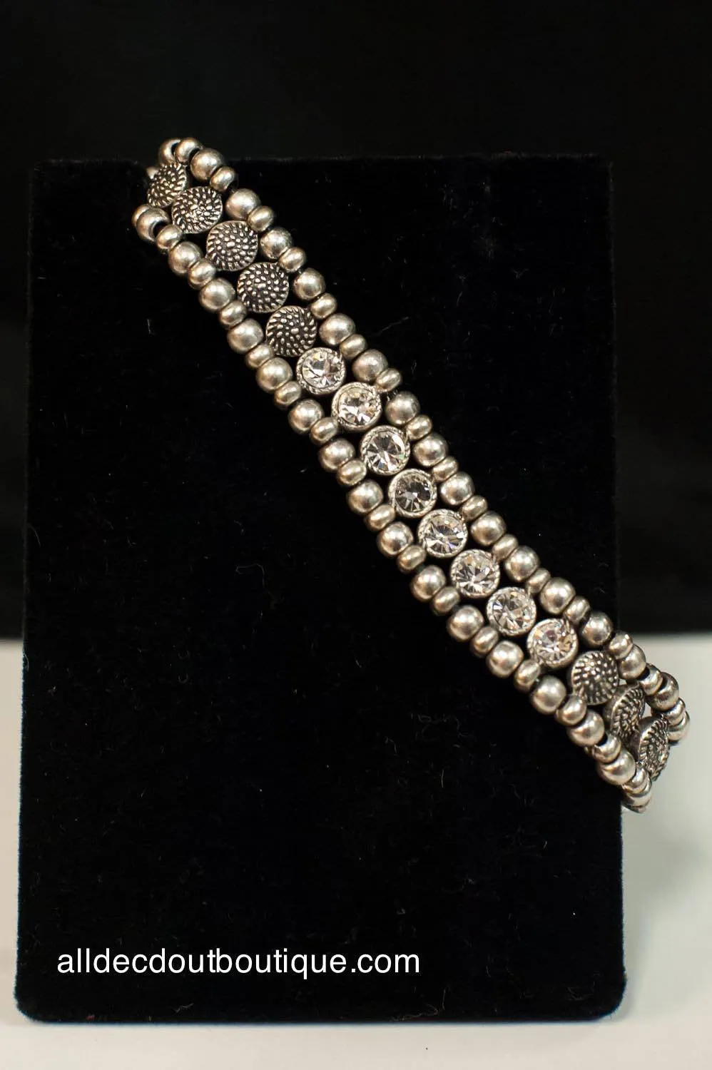 ADO | Beaded Adjustable Bracelet with Crystals