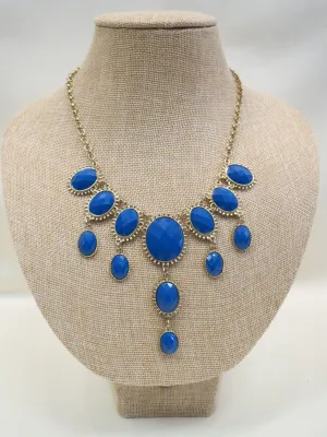 ADO | Blue & Gold Statement Necklace