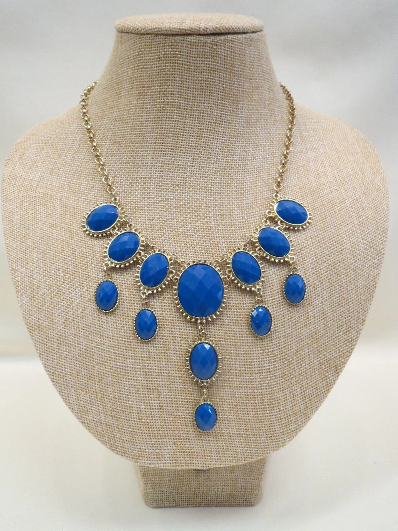 ADO | Blue & Gold Statement Necklace