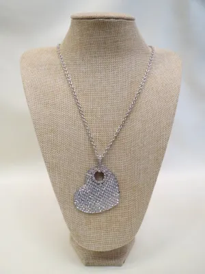 ADO | Crystal Heart Necklace Silver