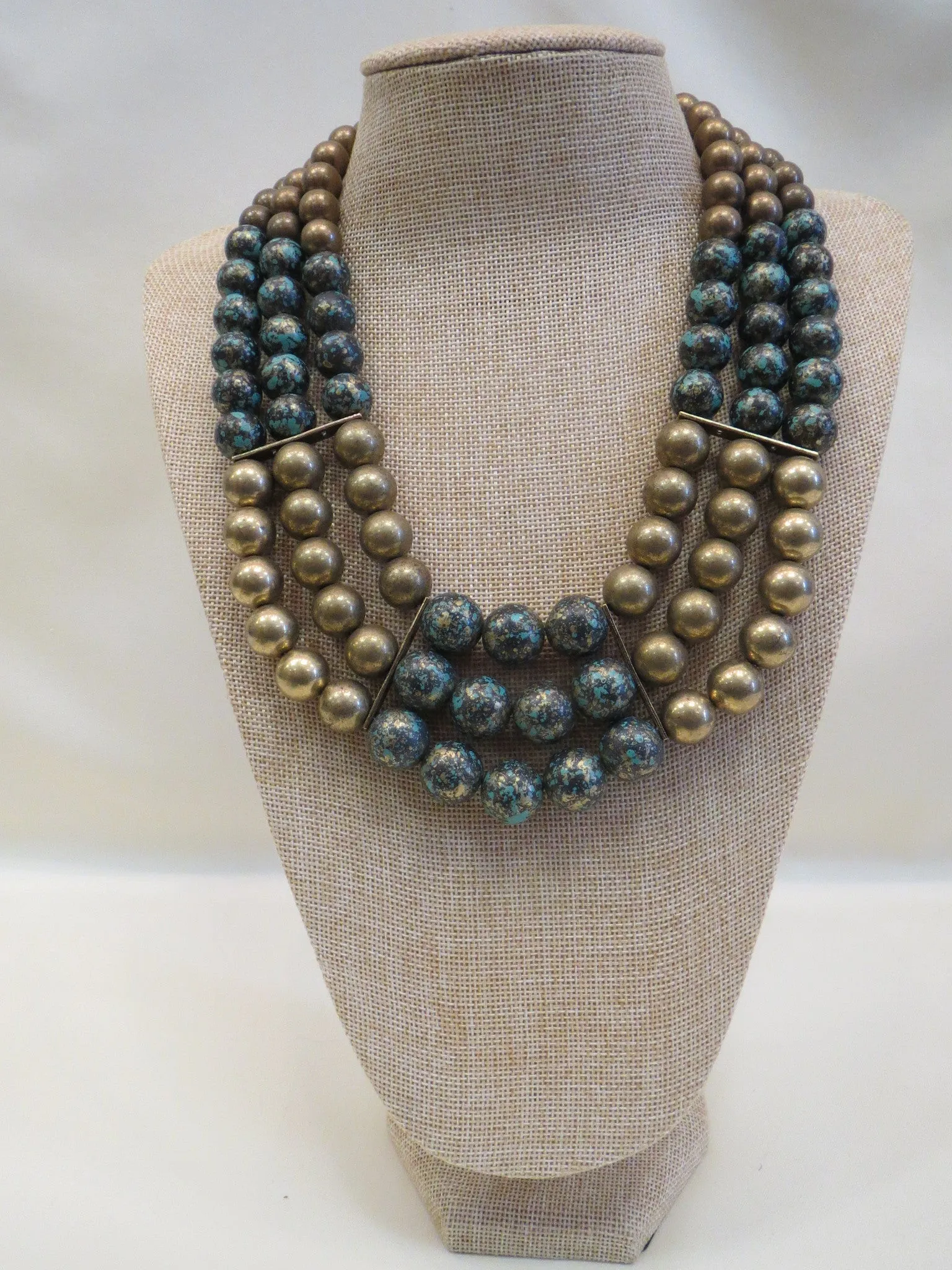 ADO | Gold & Turquoise Bib Necklace