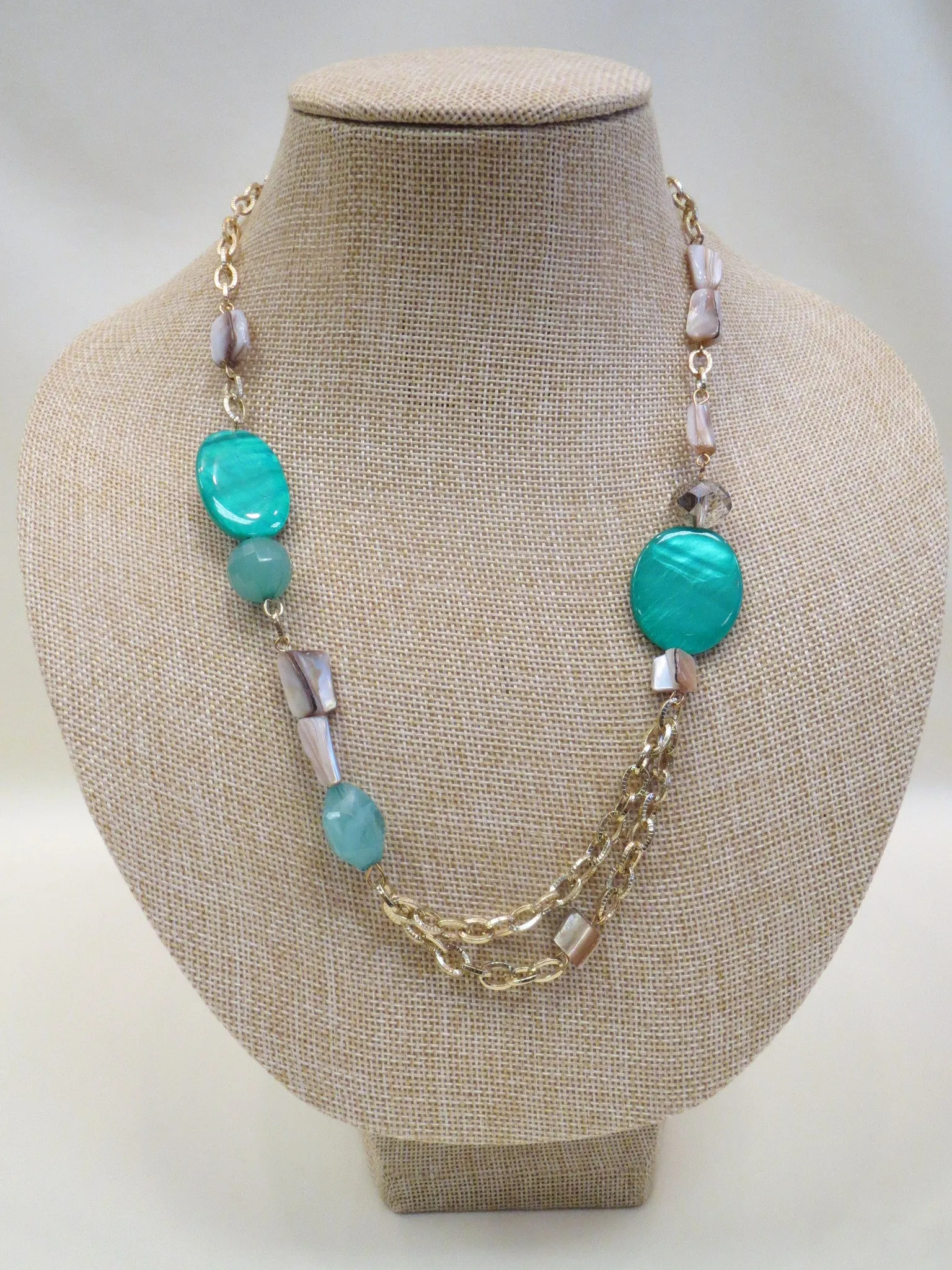 ADO | Green & Gold Necklace