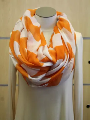 ADO | Infinity Orange and White Chevron Scarf