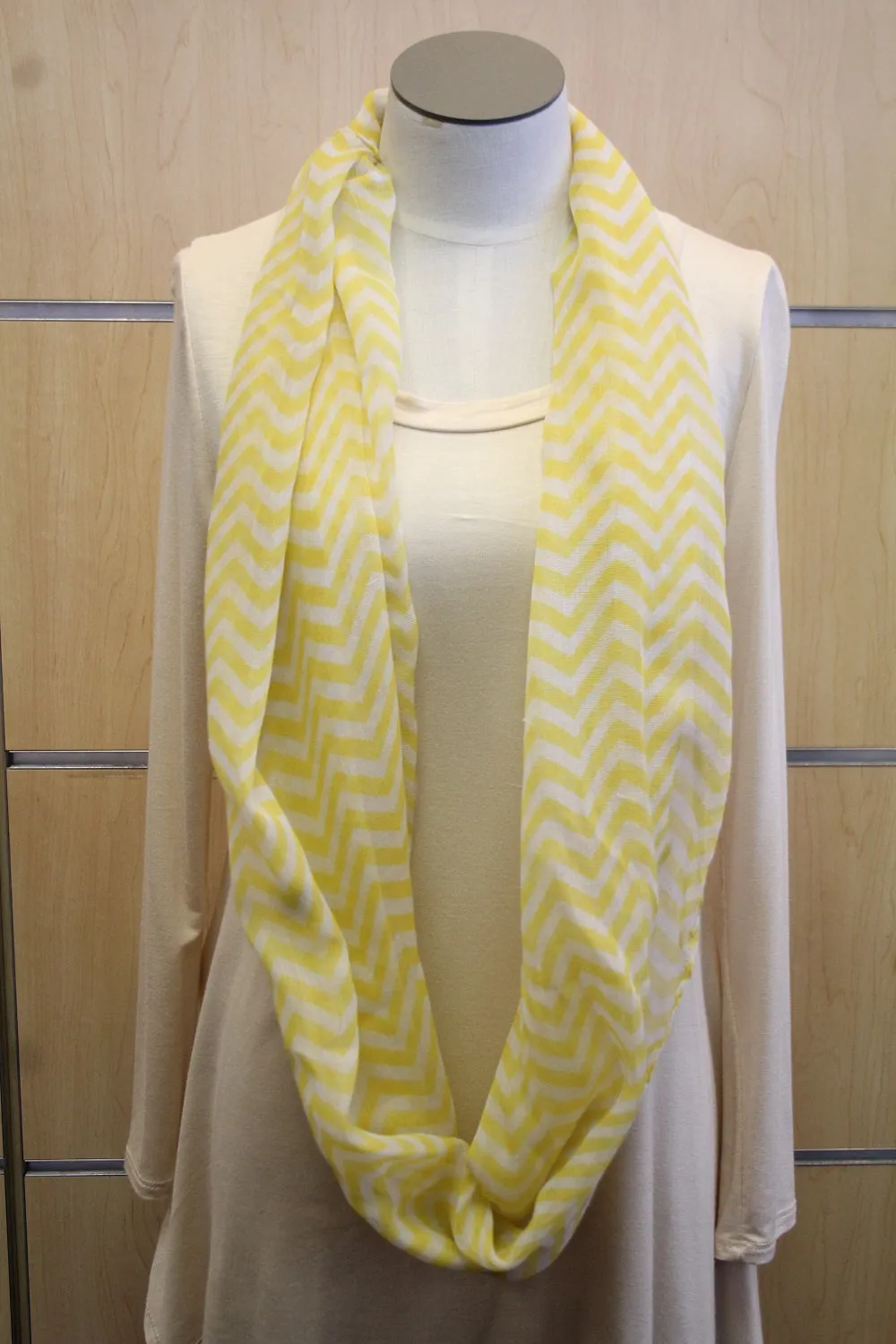 ADO | Infinity Yellow and White Chevron Scarf