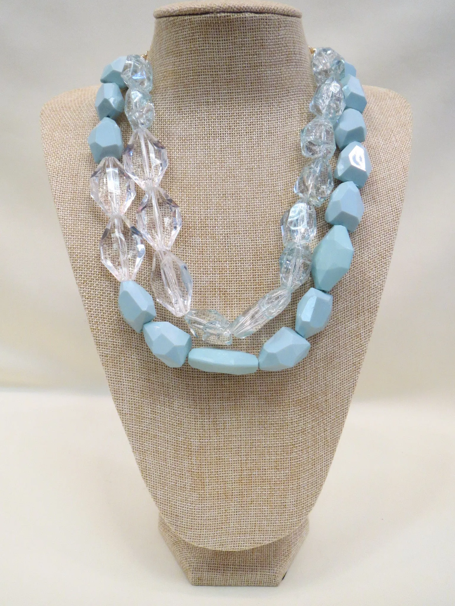 ADO | Mint & Clear Layer Necklace