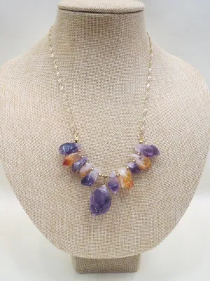ADO | Purple Crystal Stone Necklace