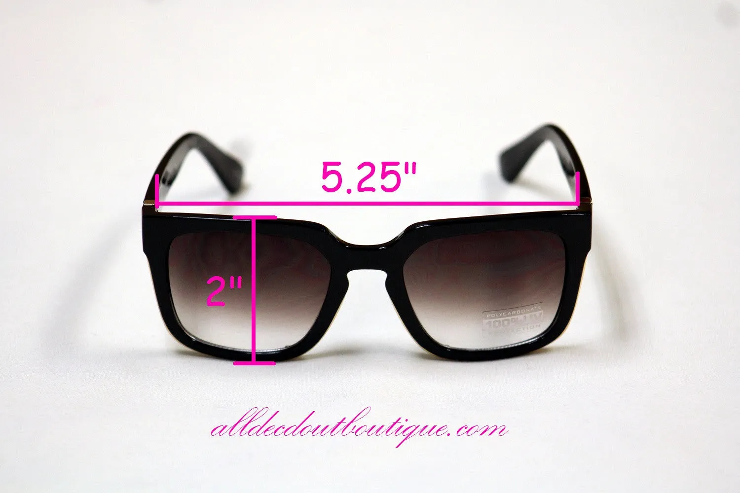 ADO | Square Retro Sunglasses Black