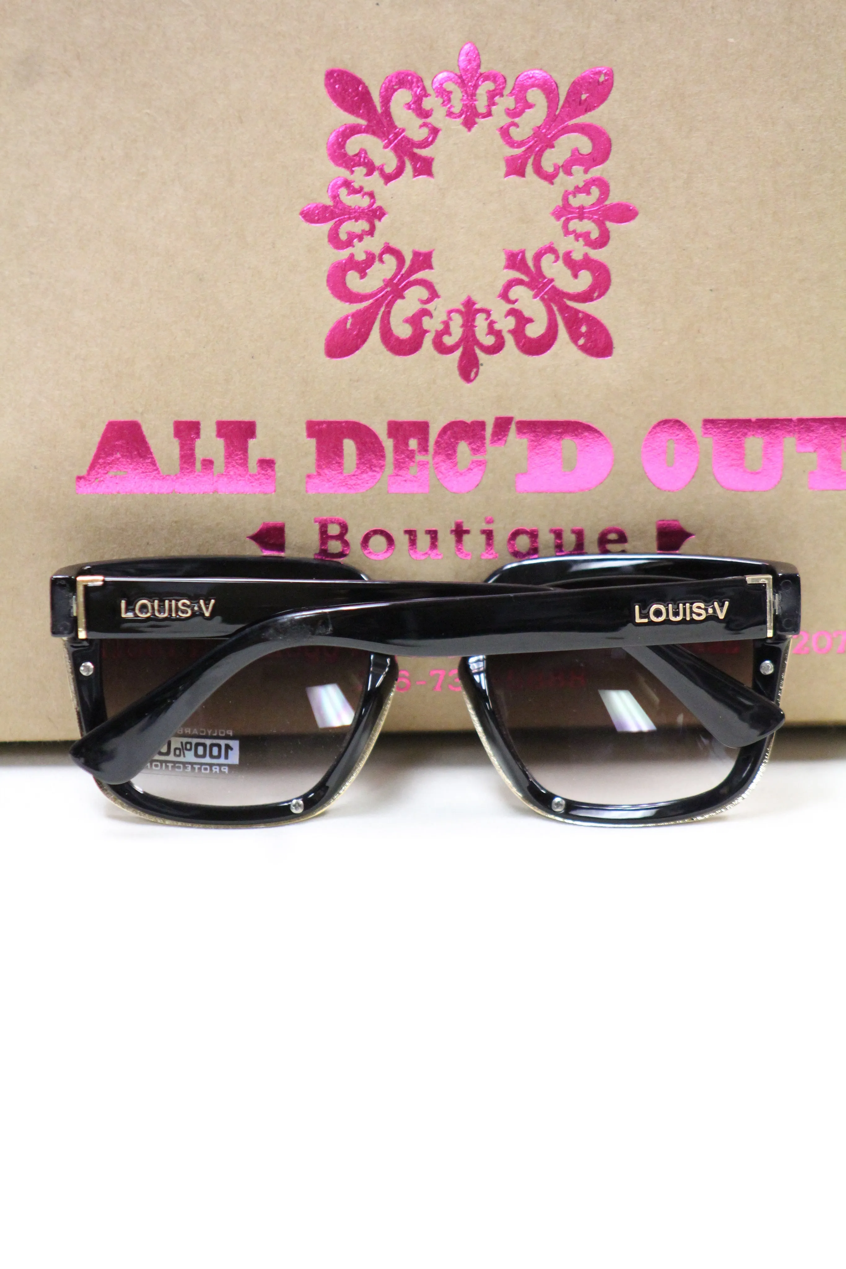 ADO | Square Retro Sunglasses Black
