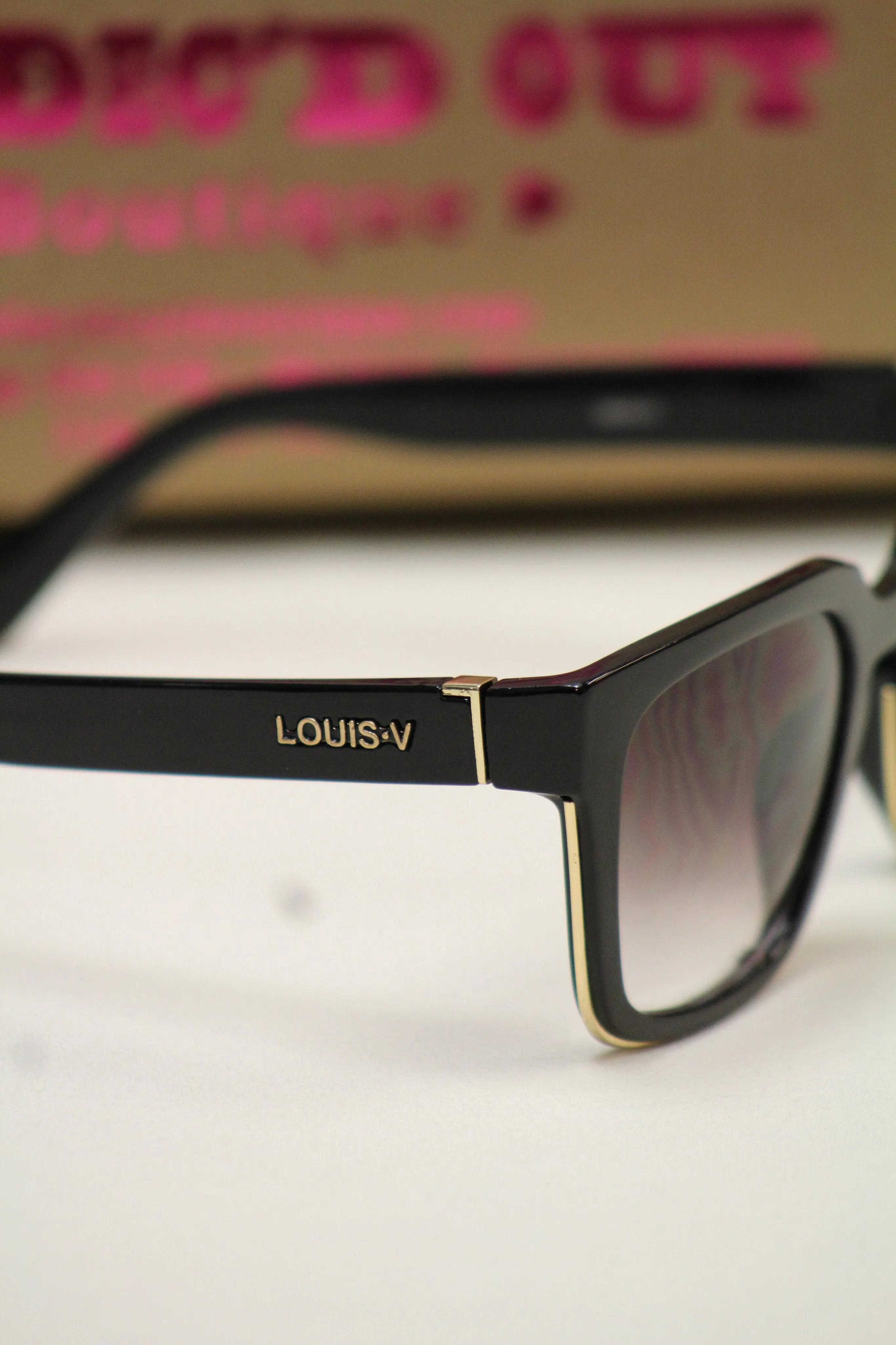 ADO | Square Retro Sunglasses Black