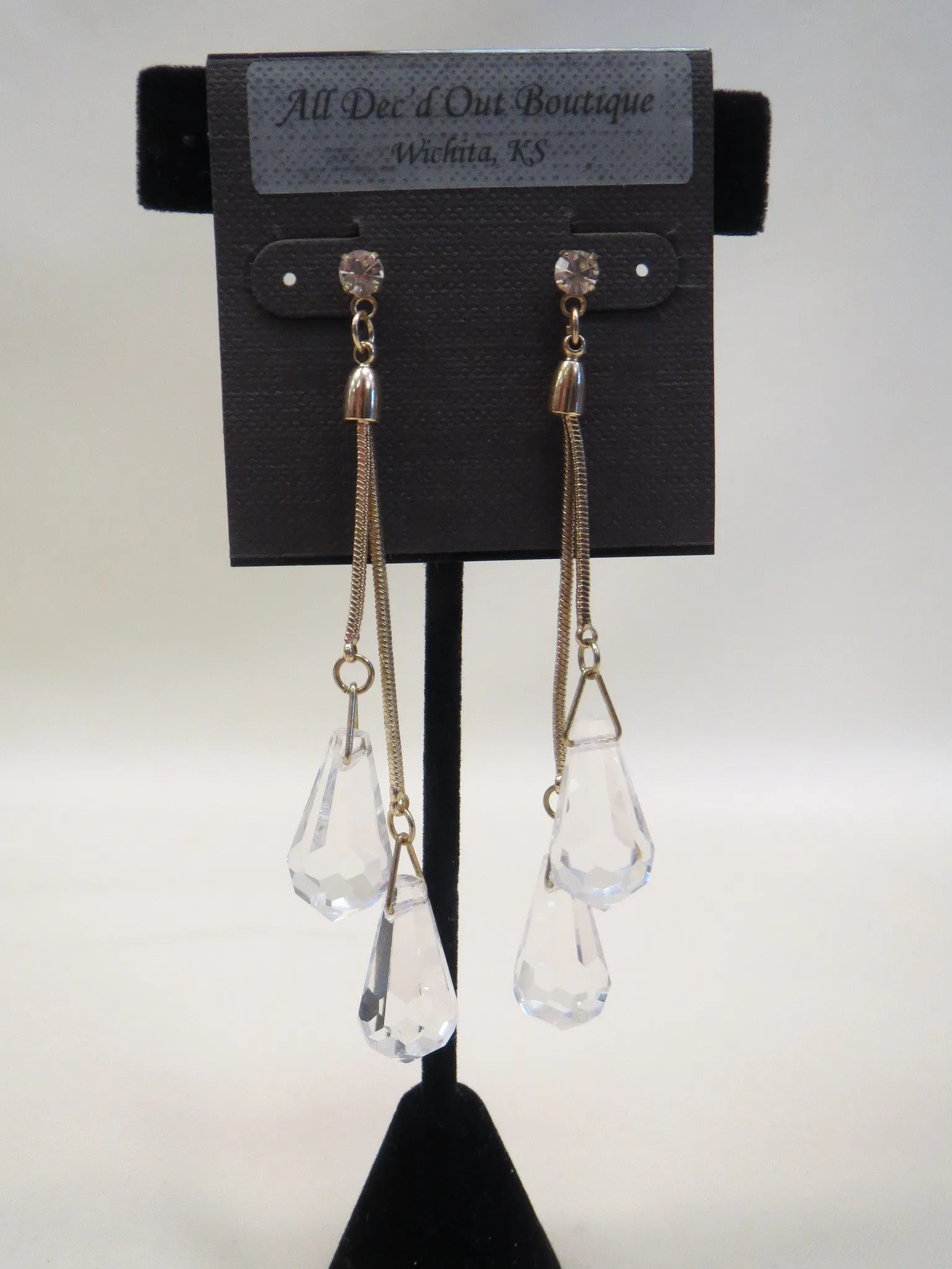 ADO | Tear Drop Crystal Earrings Gold