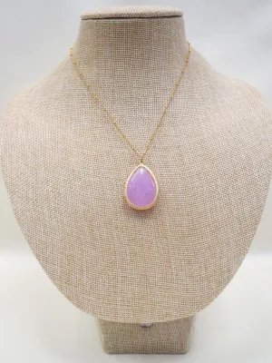 ADO | Teardrop Stone Violet Necklace