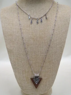 ADO | Wood Pendant Necklace 2 Layers