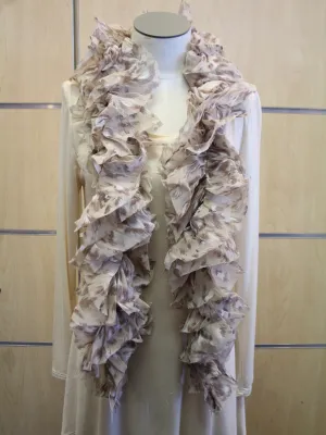 ADO | Wrap Ruffle Scarf Cream Leopard