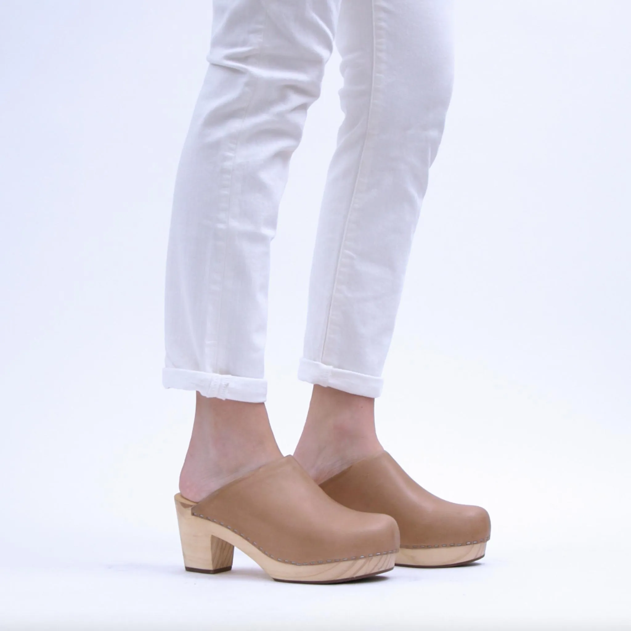 All-Day Heeled Clog Almond