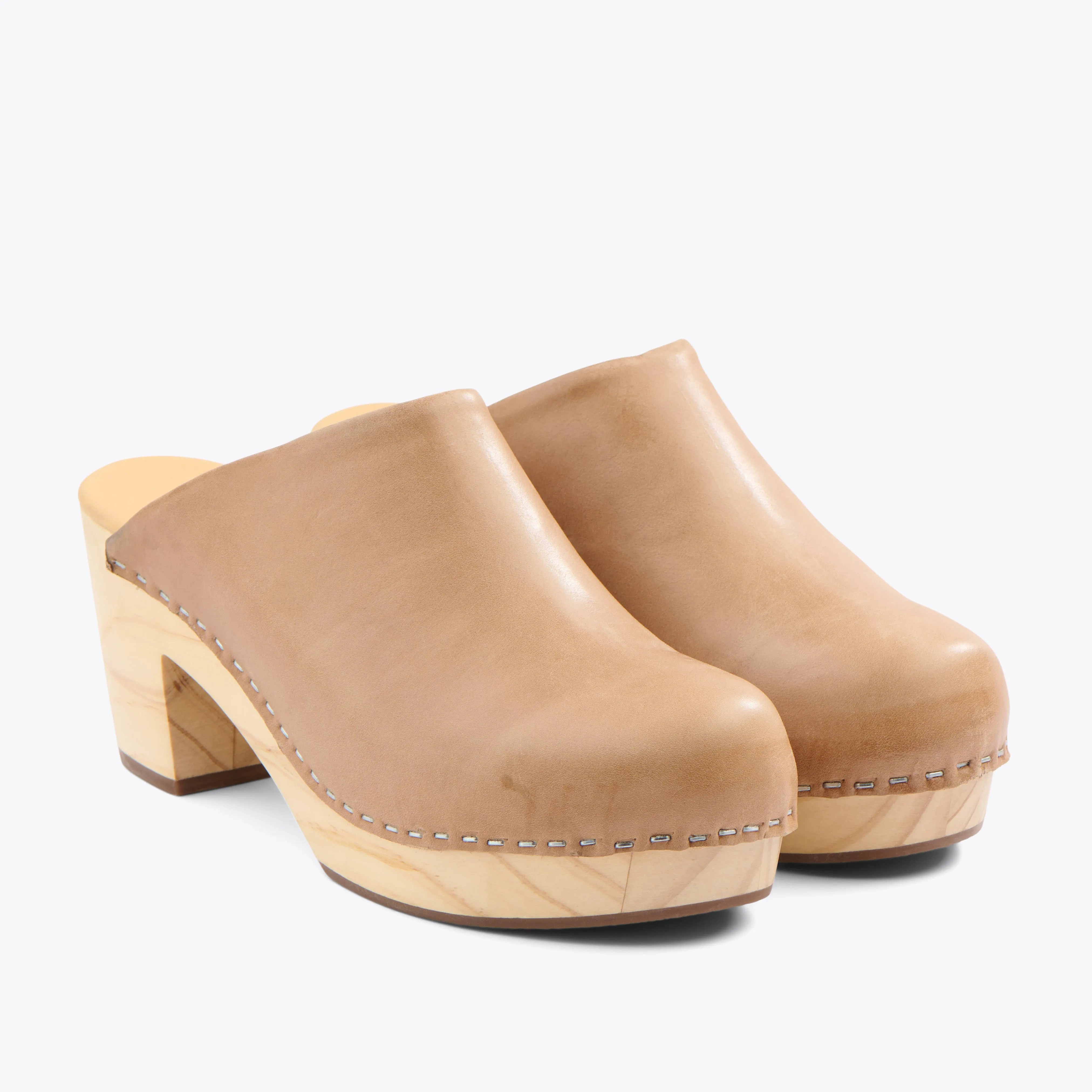 All-Day Heeled Clog Almond