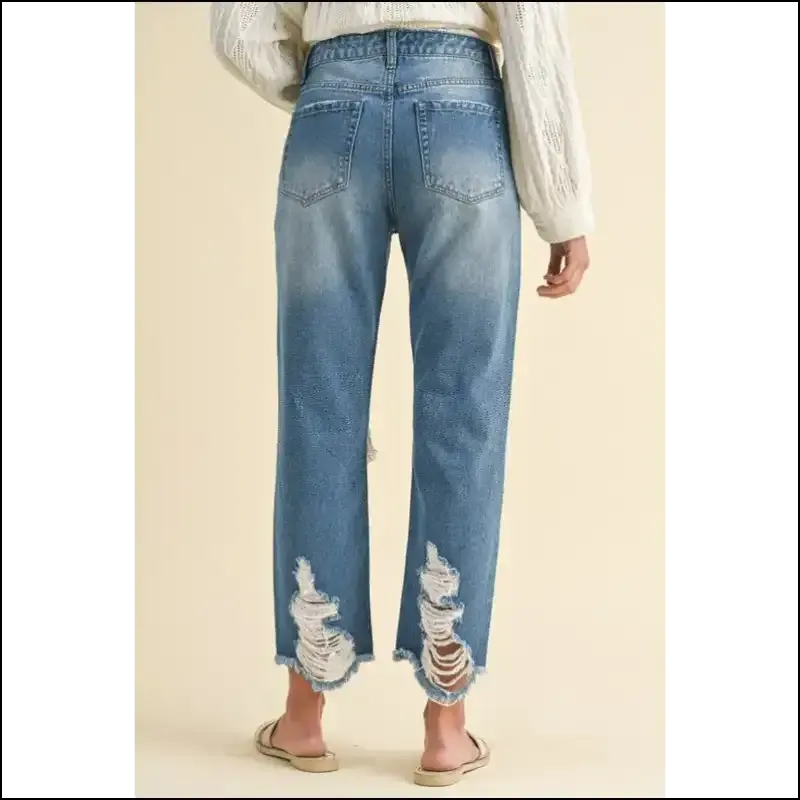 Annie Wear Distressed Raw Hem Jeans: Because your Legs Deserve Drama!