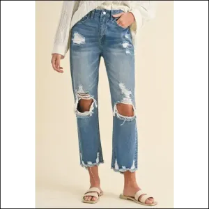 Annie Wear Distressed Raw Hem Jeans: Because your Legs Deserve Drama!