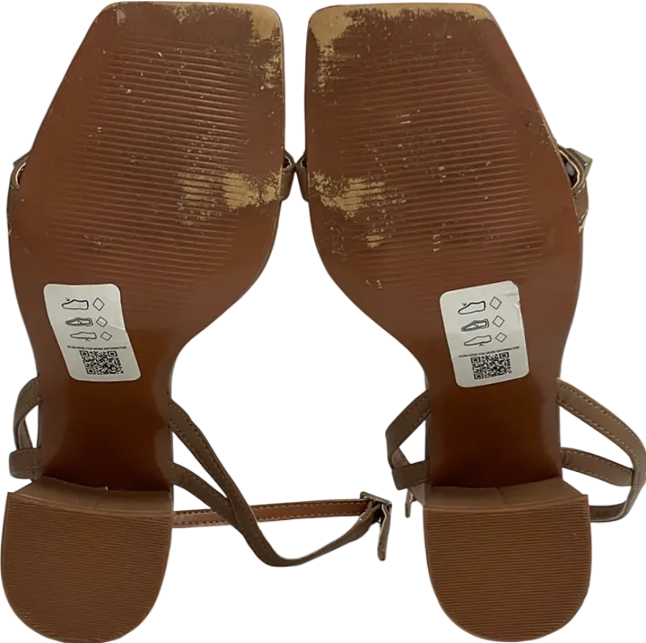 ASOS Beige Holt Studded Mid Heeled Sandals UK 3 EU 36 👠