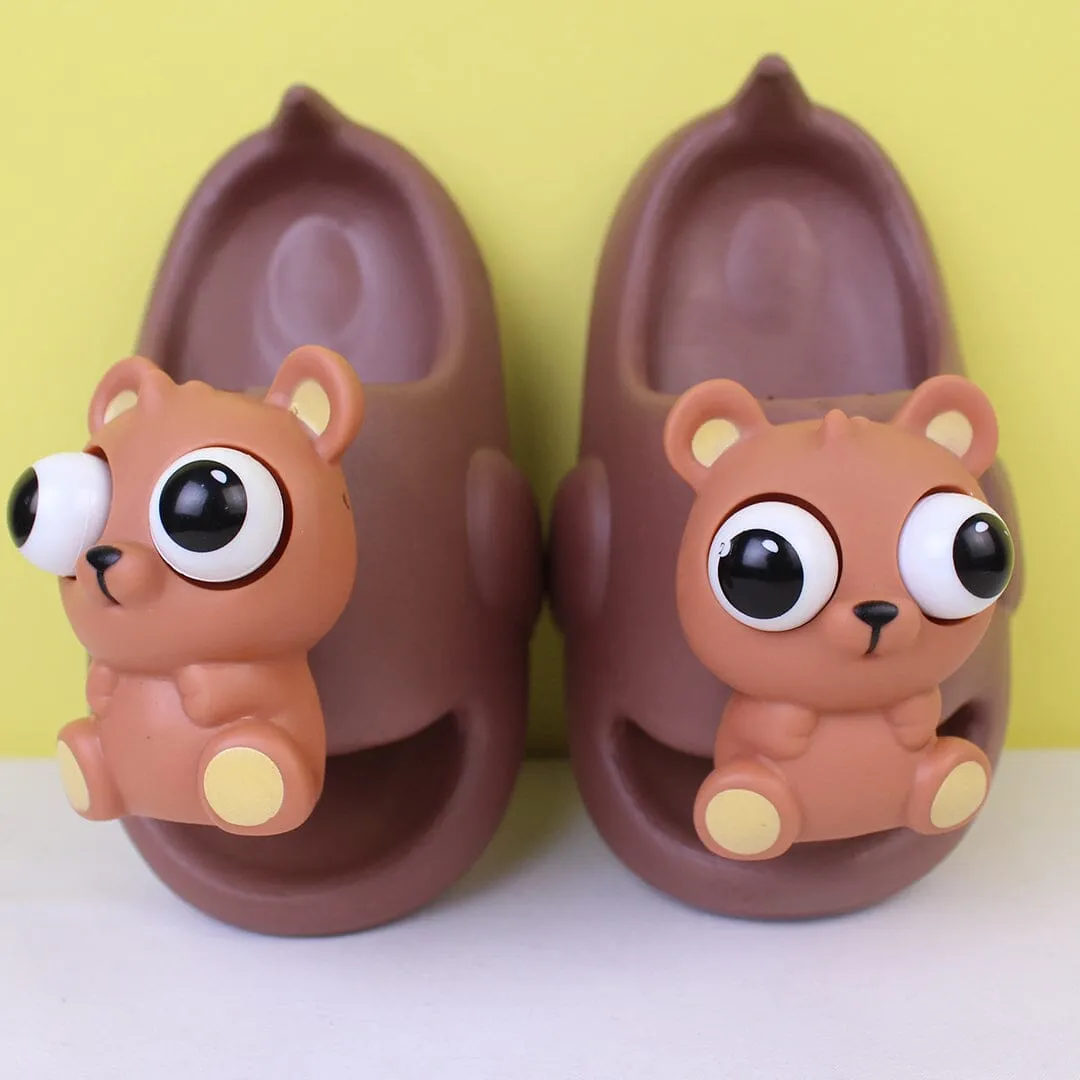 Attractive Funky Brown Flat Slides