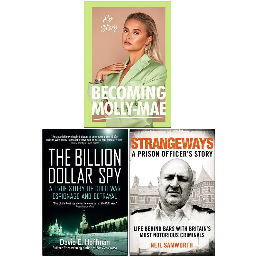 Becoming Molly-Mae [Hardcover], The Billion Dollar Spy, Strangeways A Prison Officer's Story 3 Books Collection Set