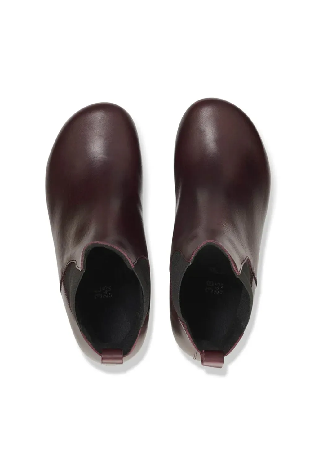 Birkenstock Papillo Ebba Slip On Leather Booties for Women in Zinfandel | 1028384