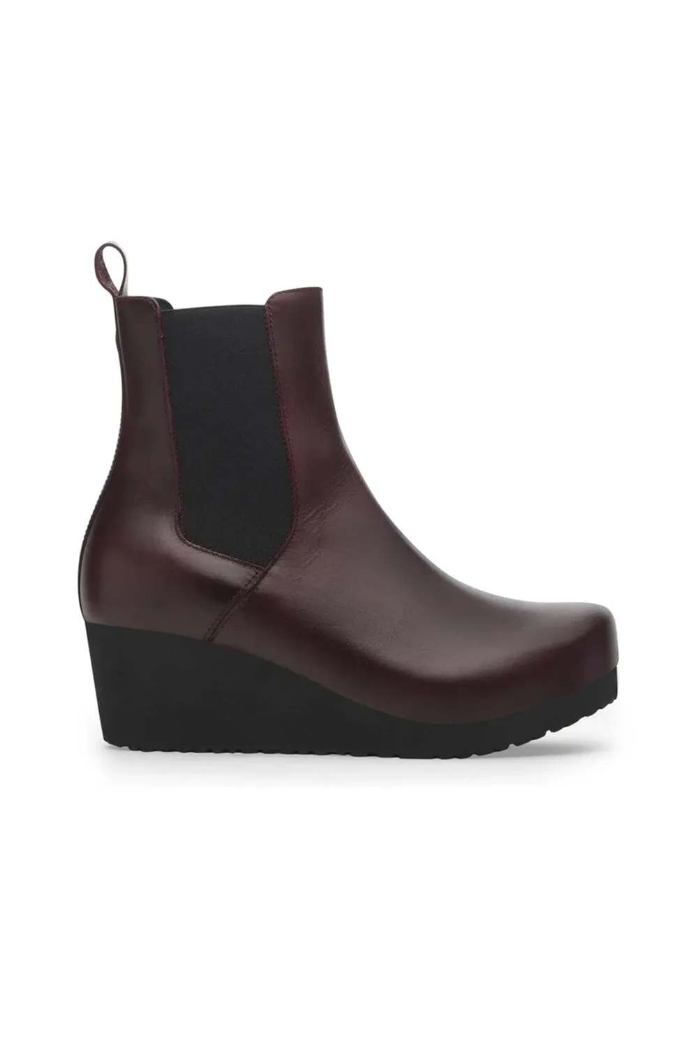 Birkenstock Papillo Ebba Slip On Leather Booties for Women in Zinfandel | 1028384