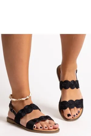 Black classic style Wasfi sandals