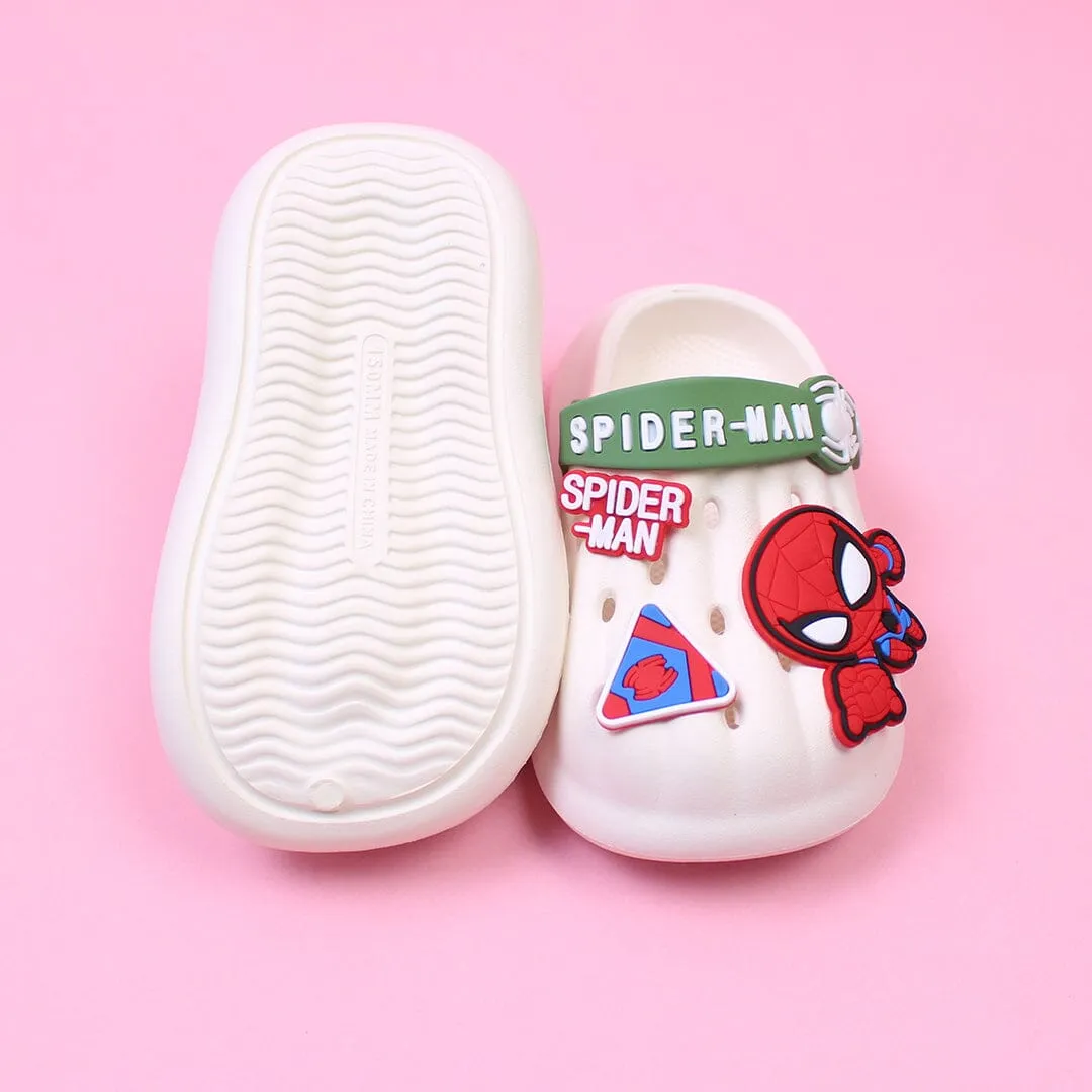 Blasting Off White Spider Man Clogs