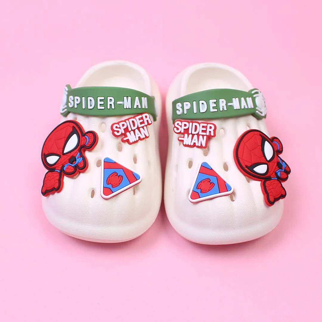 Blasting Off White Spider Man Clogs