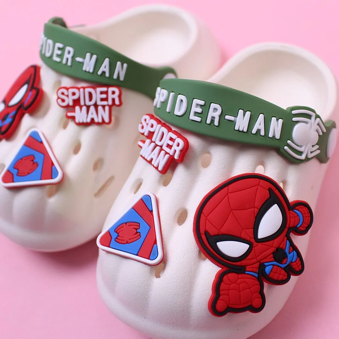 Blasting Off White Spider Man Clogs