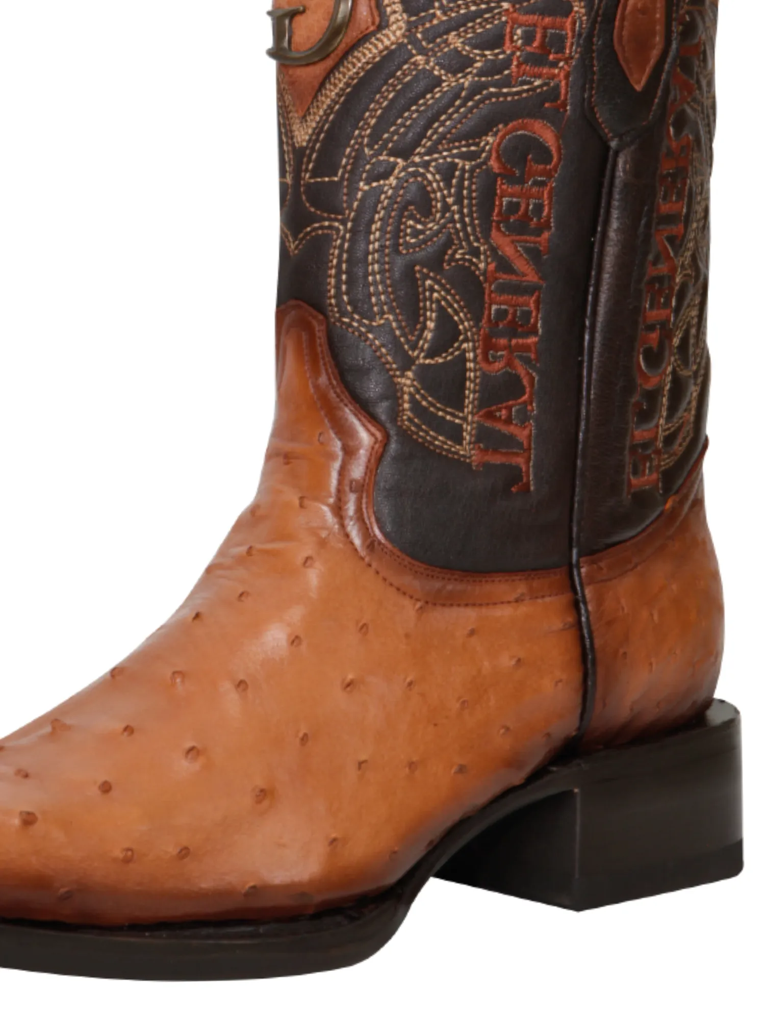 Botas Vaqueras Exoticas de Avestruz Original para Hombre 'El General' - ID: 45077