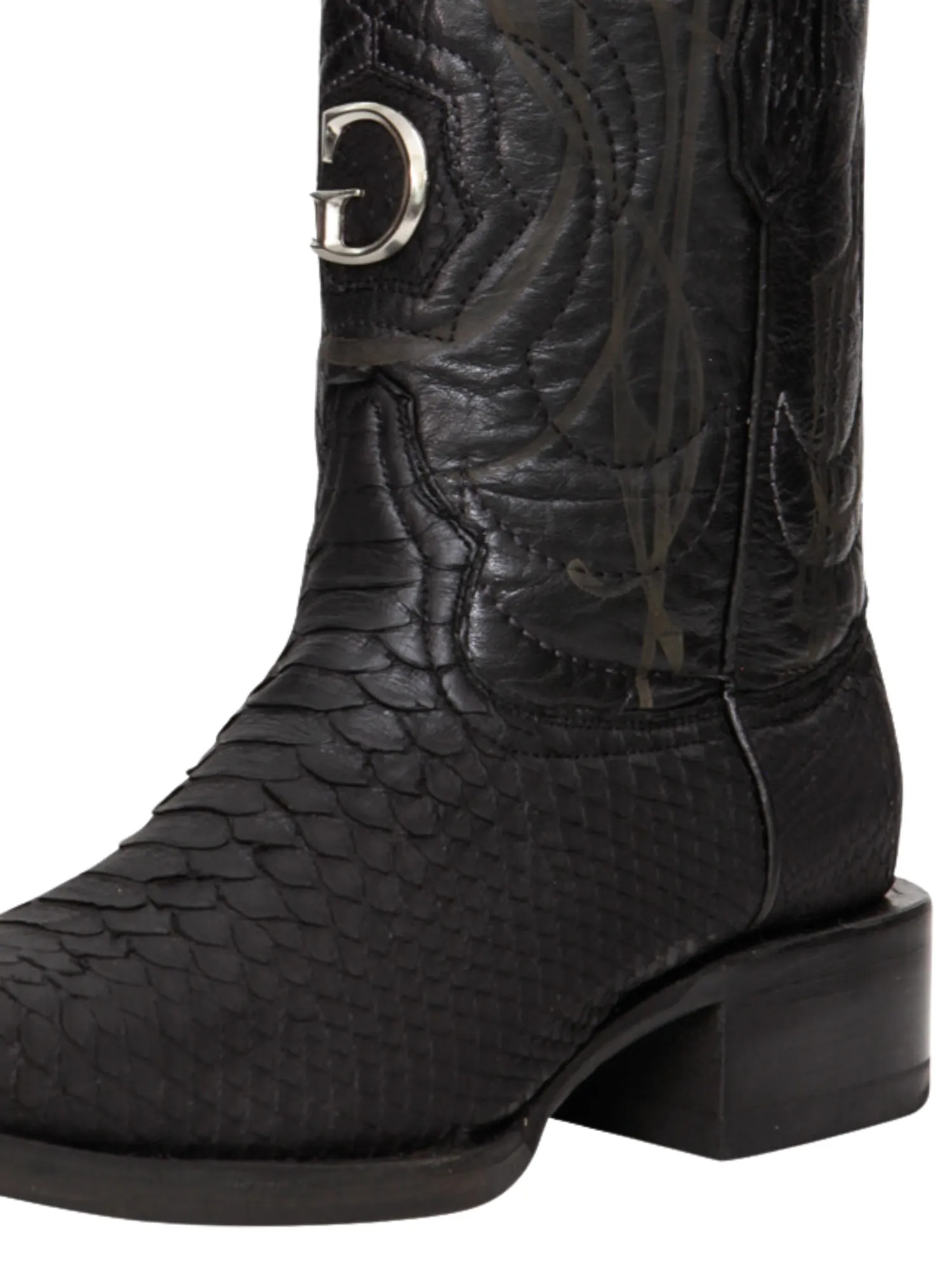 Botas Vaqueras Exoticas de Python Original para Hombre 'El General' - ID: 45087