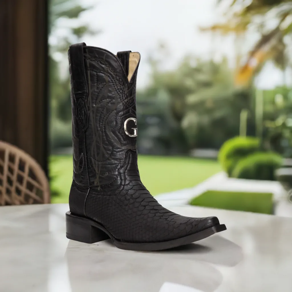 Botas Vaqueras Exoticas de Python Original para Hombre 'El General' - ID: 45087