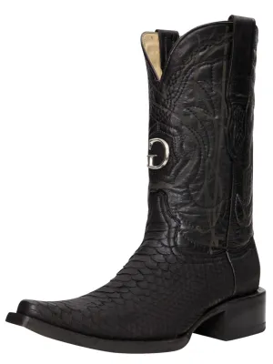 Botas Vaqueras Exoticas de Python Original para Hombre 'El General' - ID: 45087