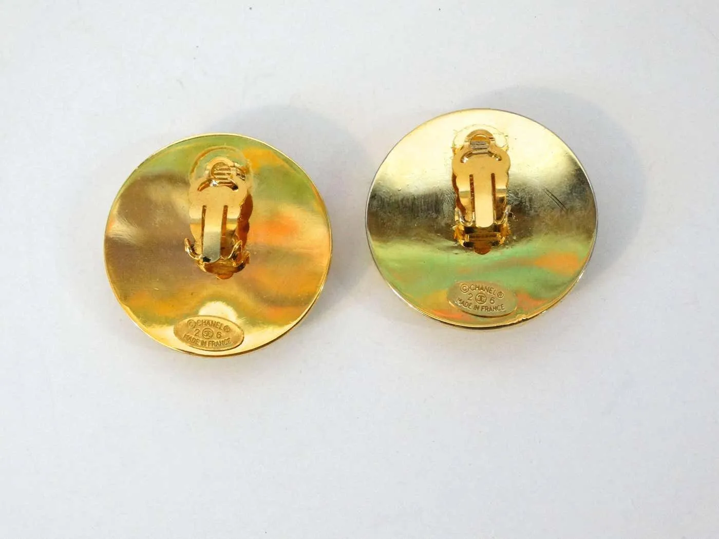 Chanel CC 1990s Gold and Black Earrings and Bracelet Set