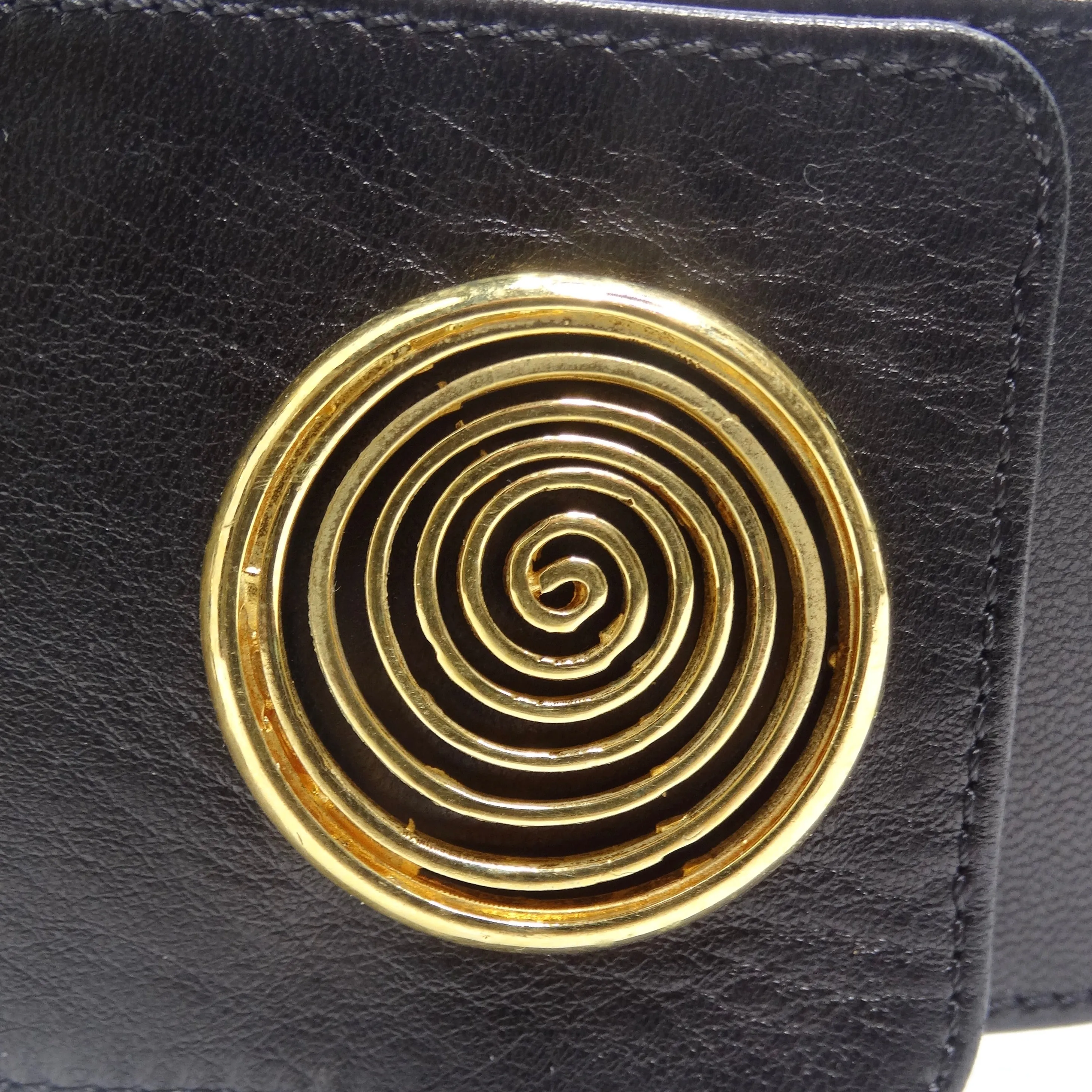 Chanel Rare 1980s Victoire De Castellane Gold Tone Black Leather Belt