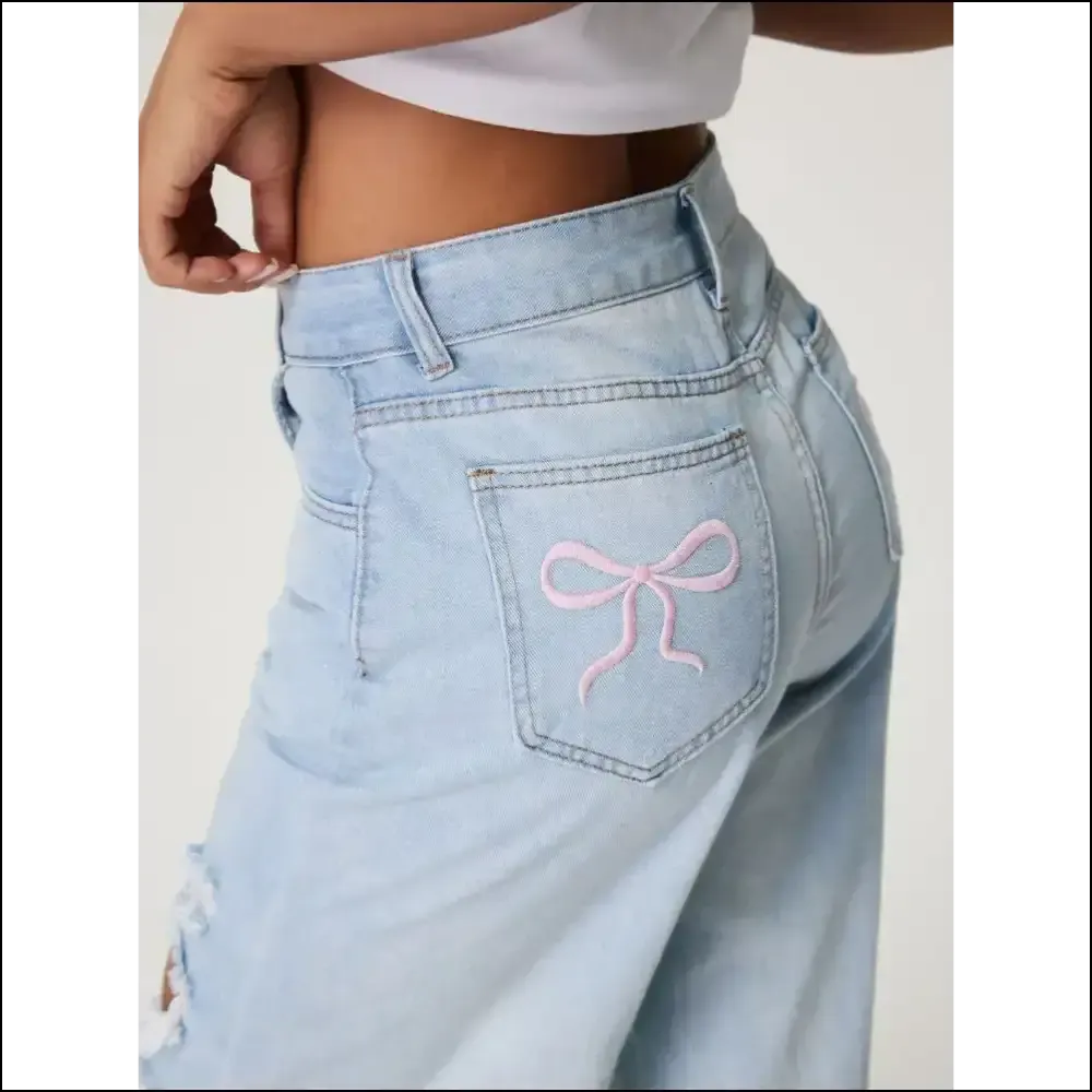 Chic Distressed Wide Leg Jeans: your New Best Friend for Awkward Moments 😜