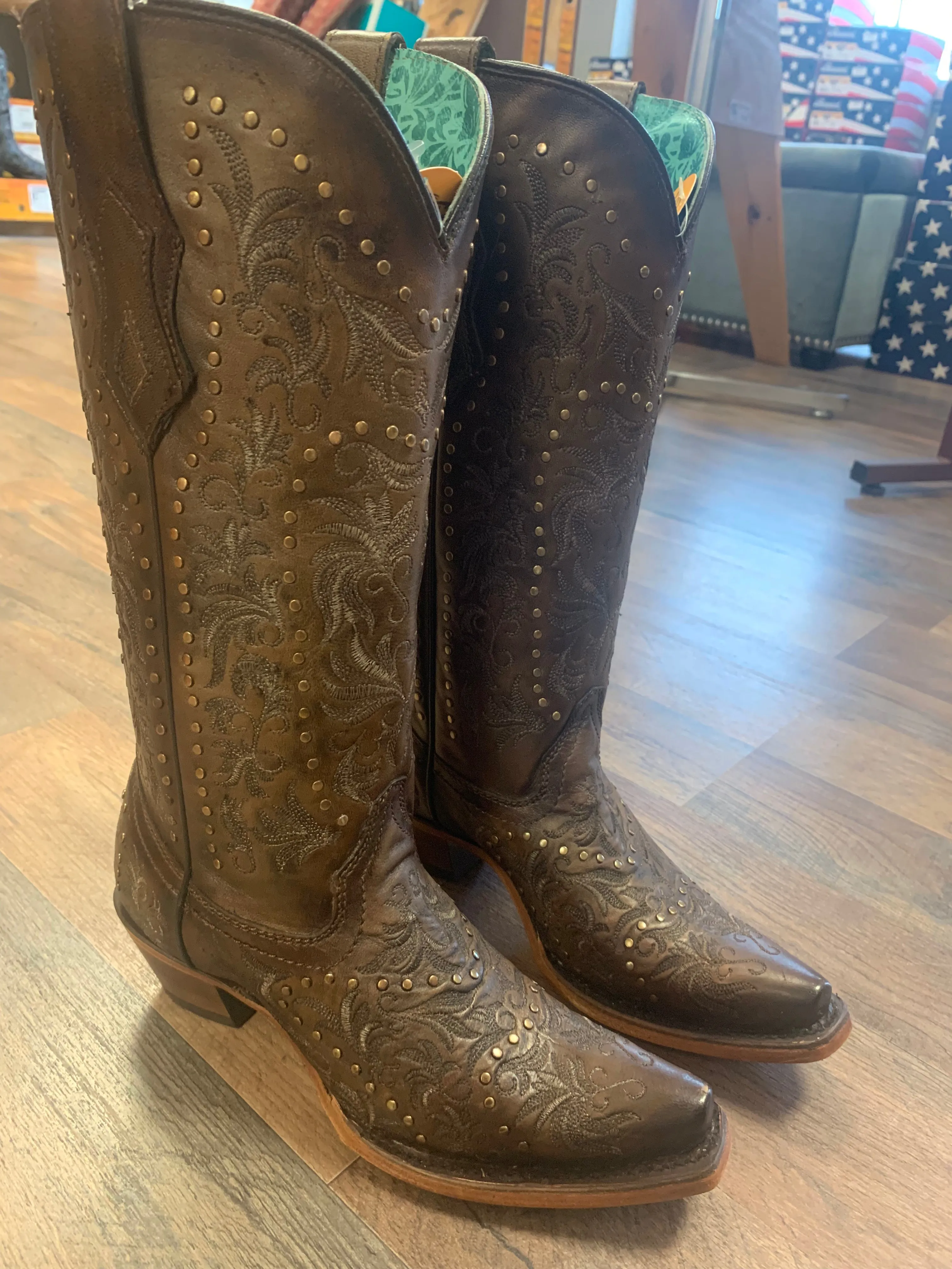 Corral Boots Women's Corral Leather Boots Handcrafted Maple