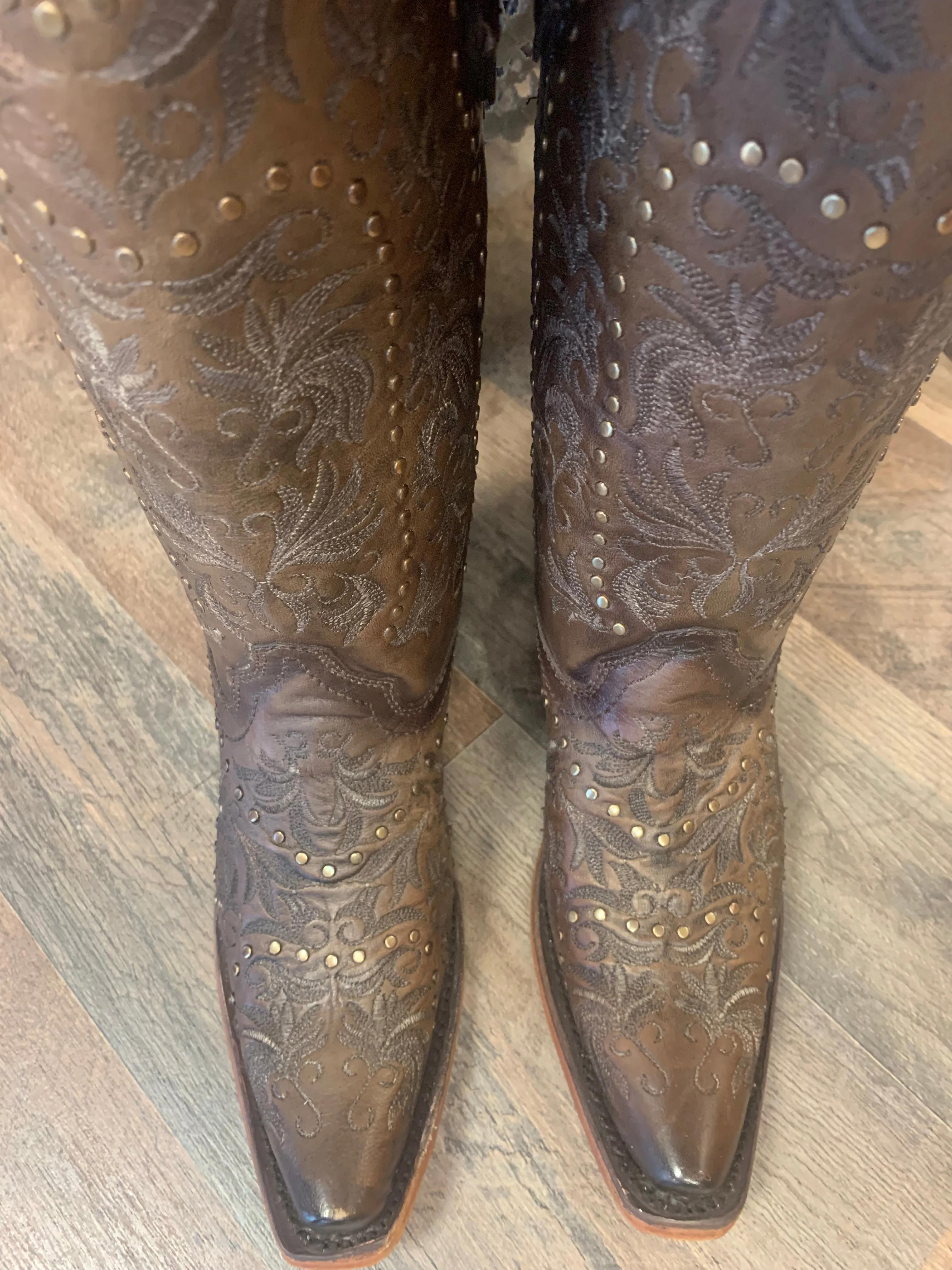 Corral Boots Women's Corral Leather Boots Handcrafted Maple