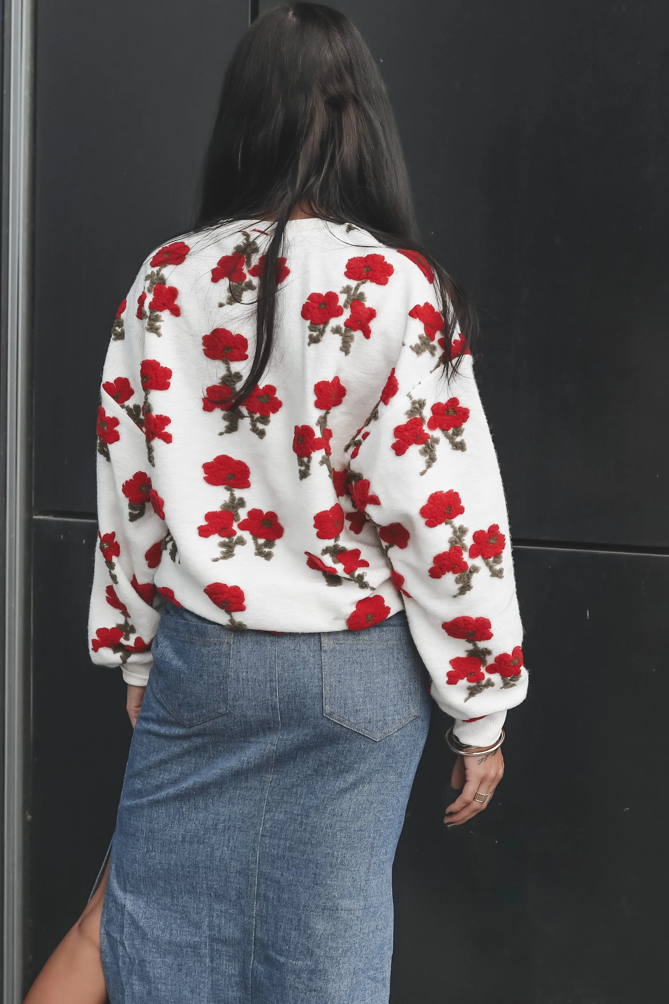 DEAL I Will Always Pick You Ivory Floral Sweater