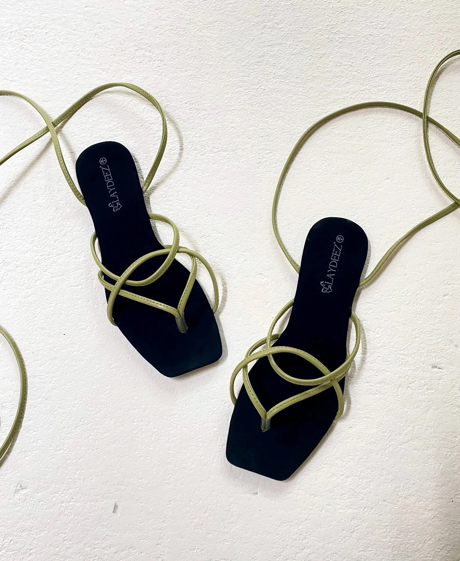 Desert Square Toe Tie Up Sandals