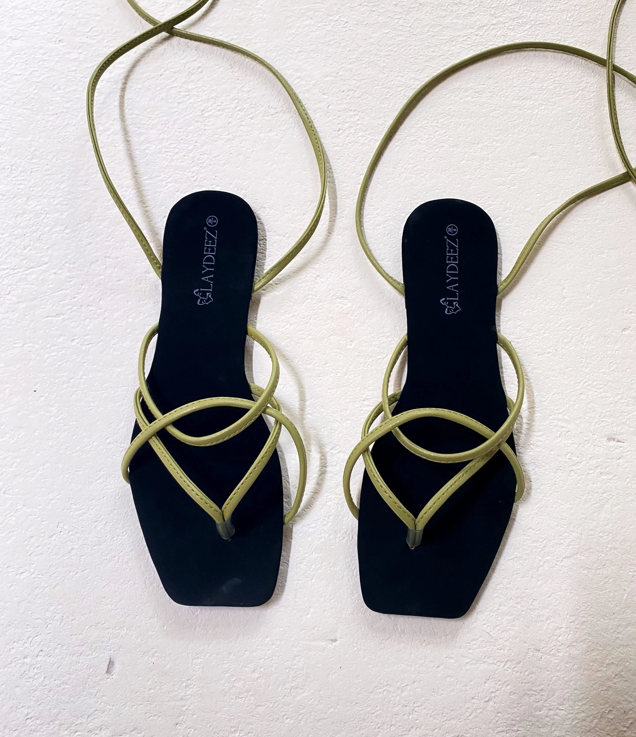 Desert Square Toe Tie Up Sandals