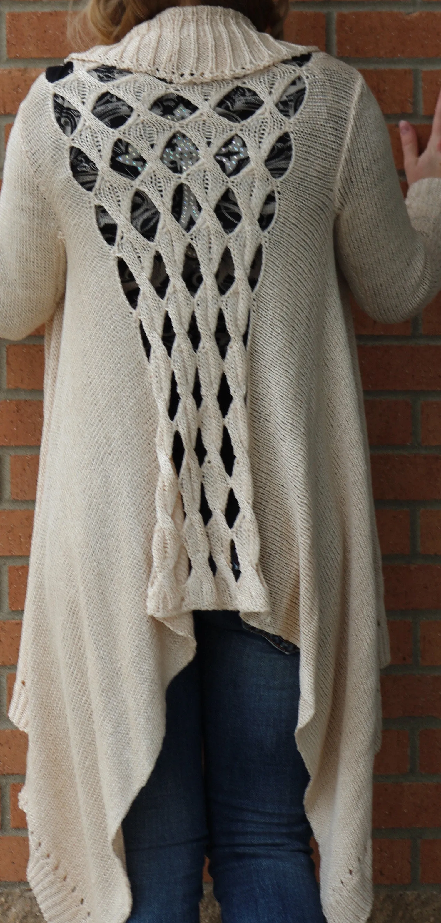 Double Zero | Cut Out Cardigan Black