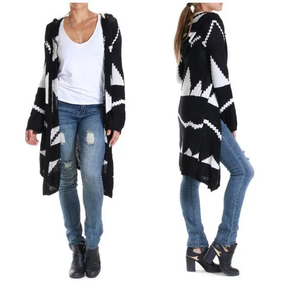 Elan | Aztec Pattern Sweater Cardigan