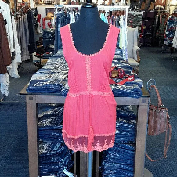 Entro | Tomato and Vintage Lace Tops
