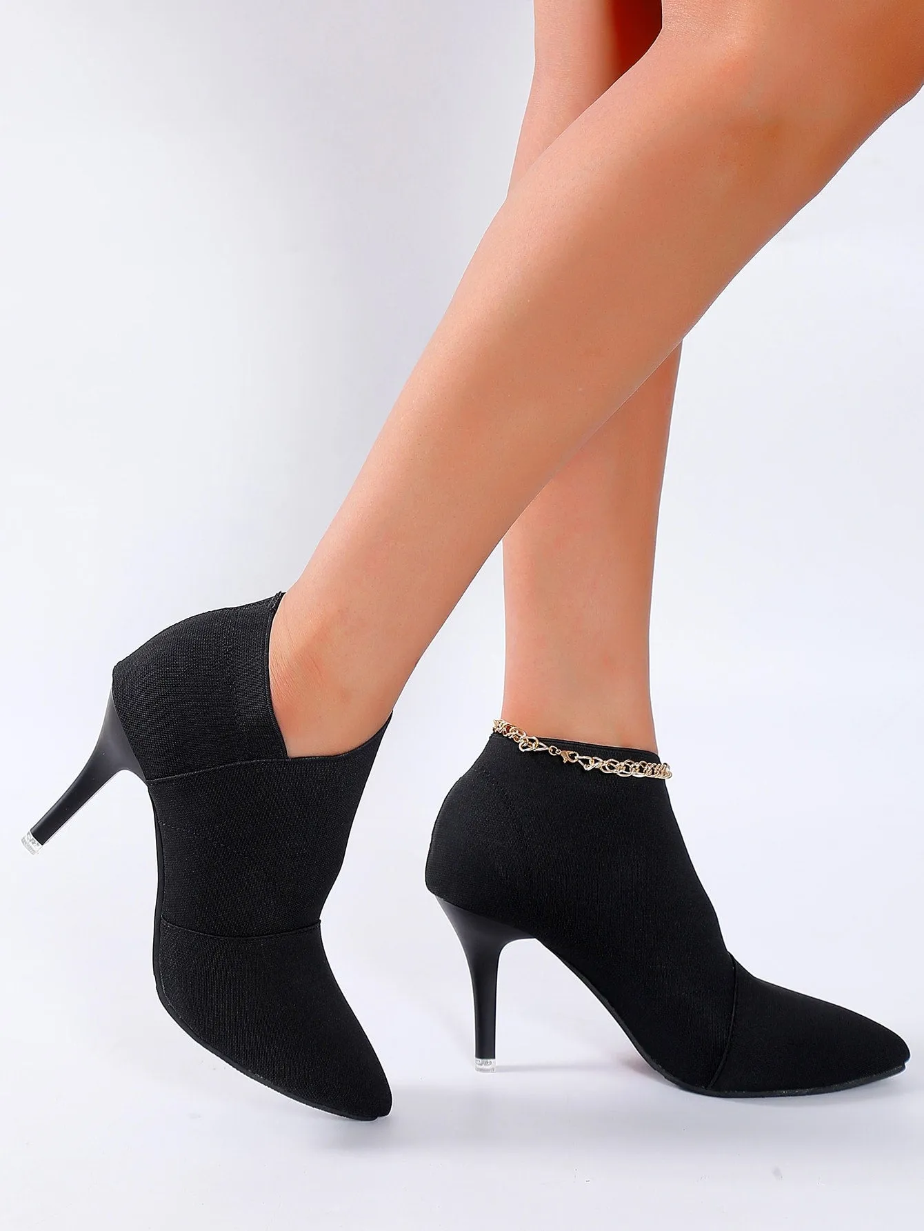European And American Fashion Pointed Toe Stretch High Heel Classic Boots